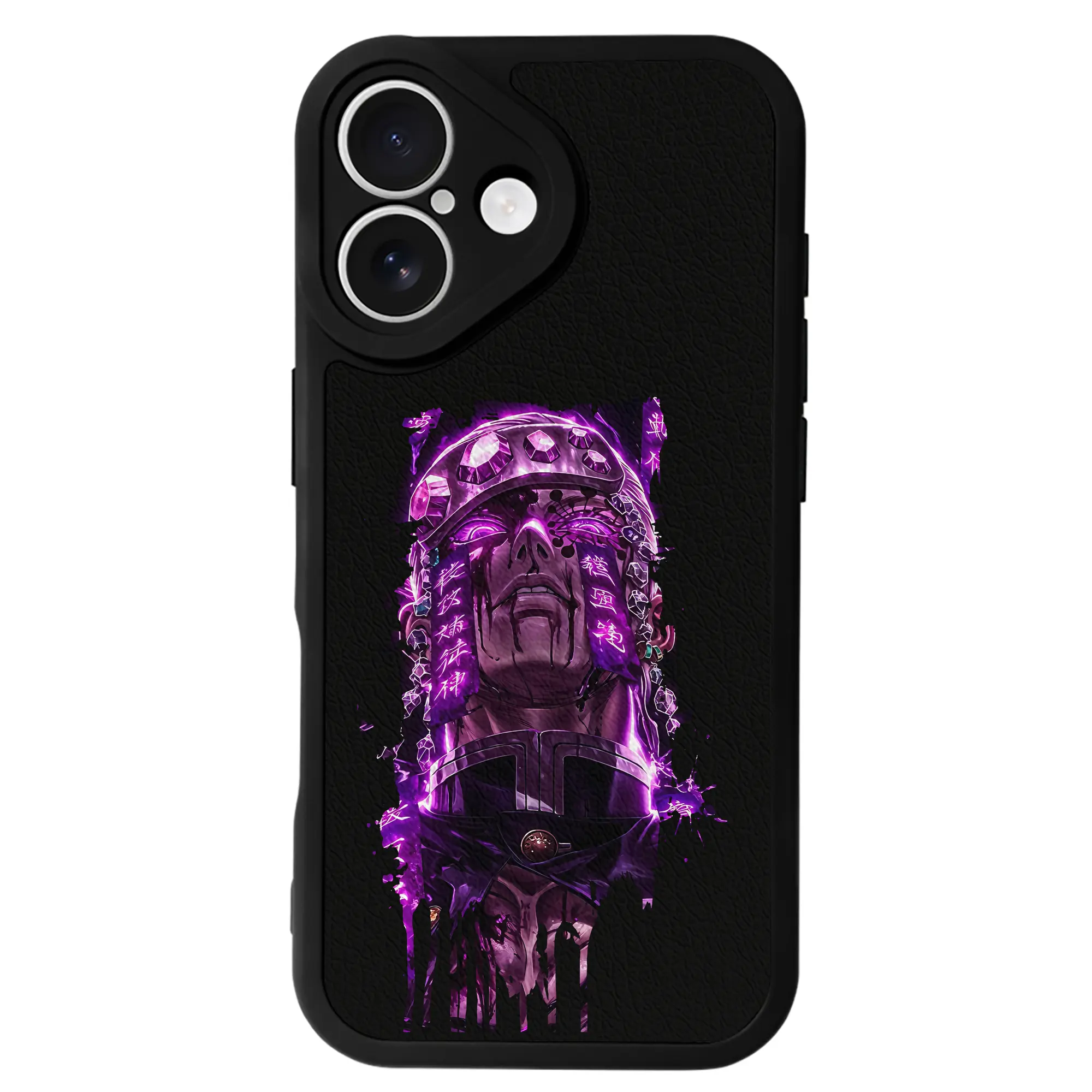 鬼滅の刃 グッズ,宇髄 天元 - IPhone 16シリーズ対応 ・ シリコンスマホケース ・ レザー調 ・ 高精度フィット ・ 耐衝撃 ・ ワイヤレス充電対応 ・ 精密カット